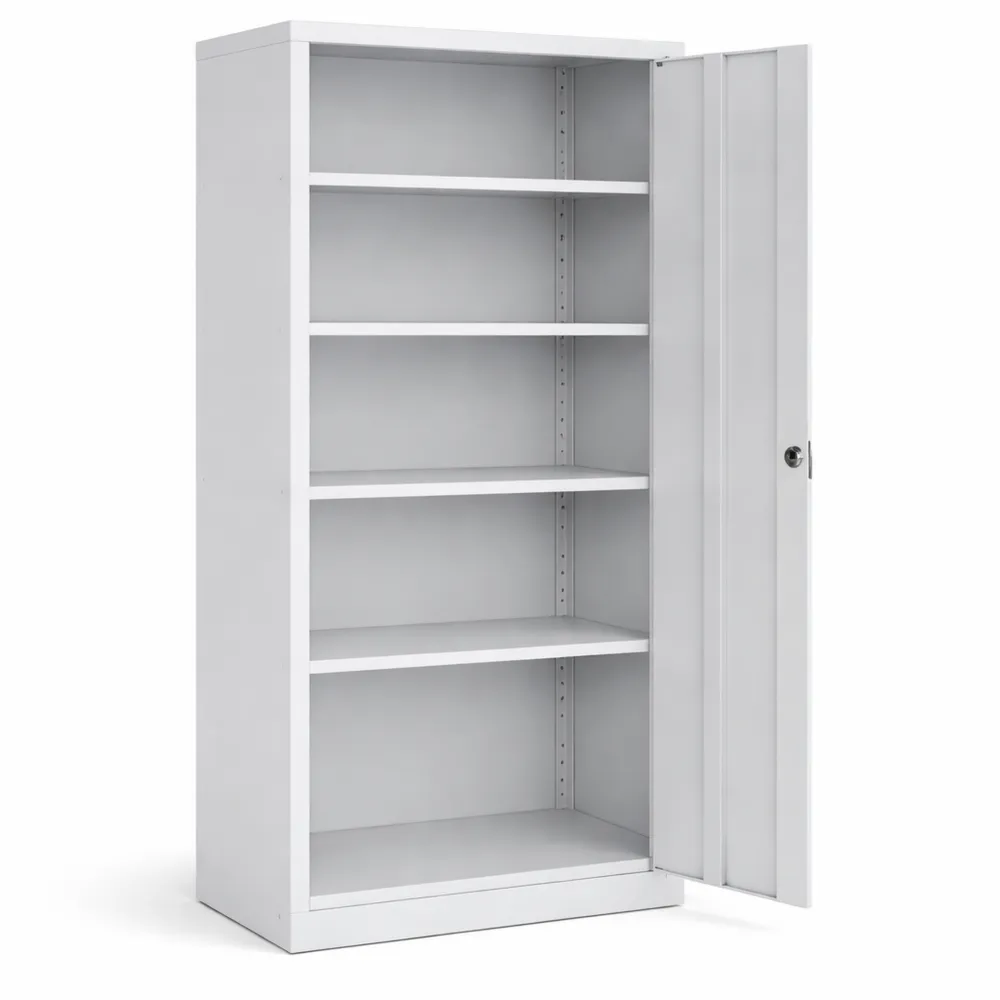 Armadietto Garage a 5 Ripiani con 2 Ante, 40 x 80 x 180 cm, Grigio Opaco