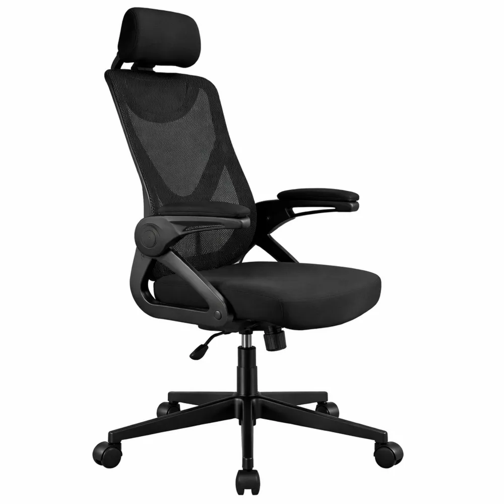 Sedia da ufficio ergonomica con schienale alto e supporto lombare