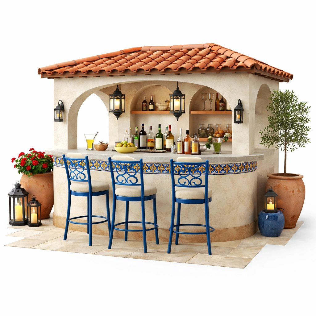 Outdoor Bar Set Mediterran Beige-oravoa