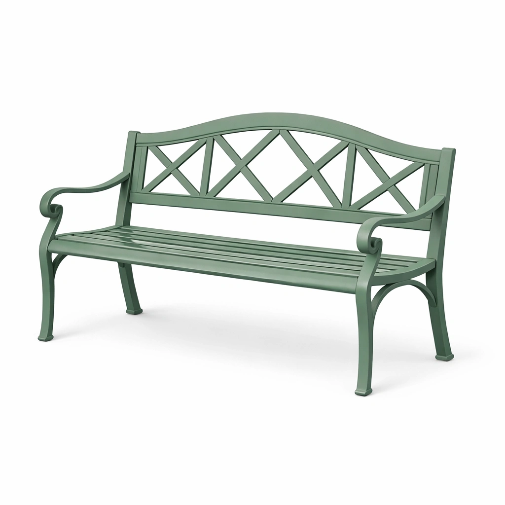 Gartenbank Holz Gruen-yelnora