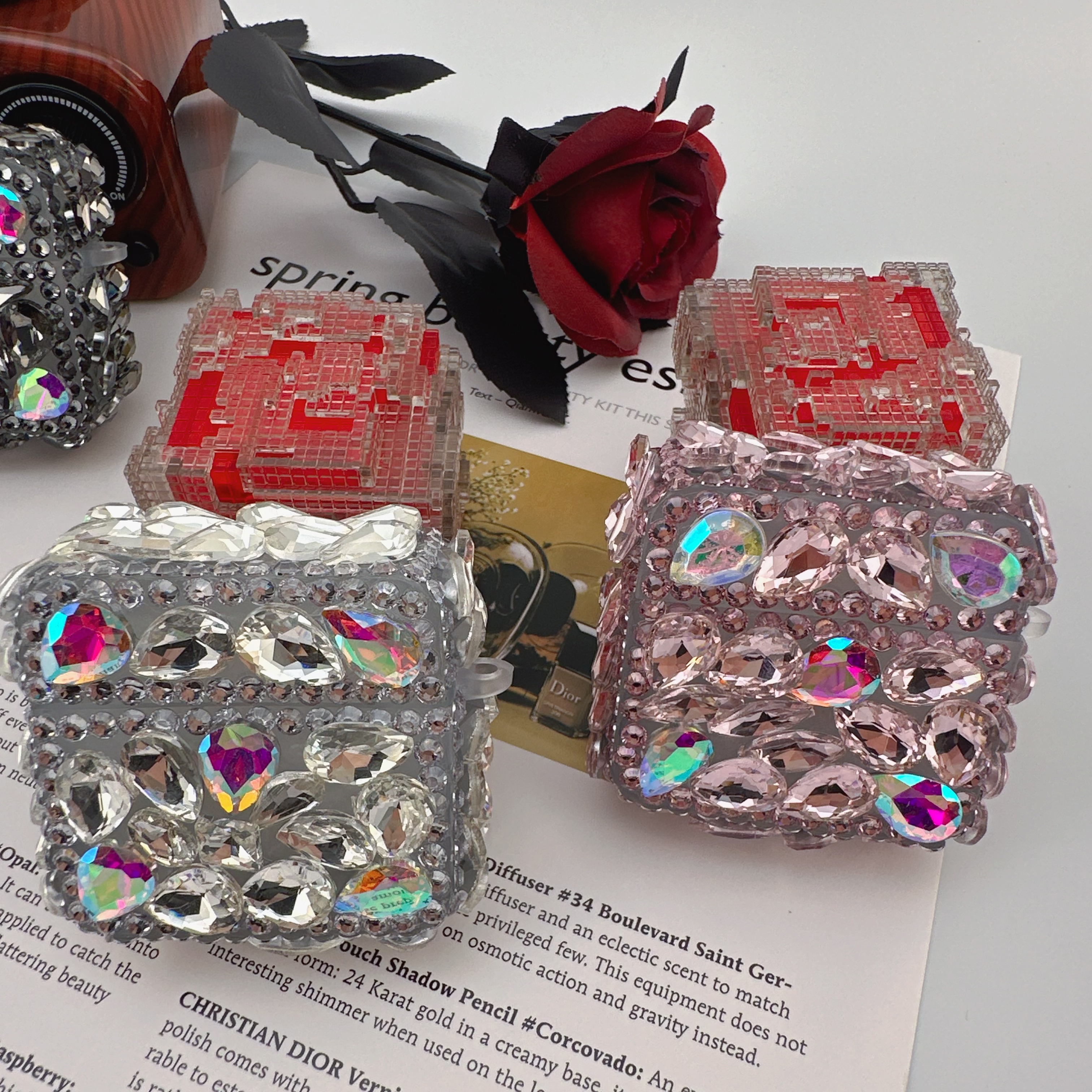 Handcrafted Dazzling Full-rhinestone Earphone Case for AirPods 1 2 3 4 pro1 2 3