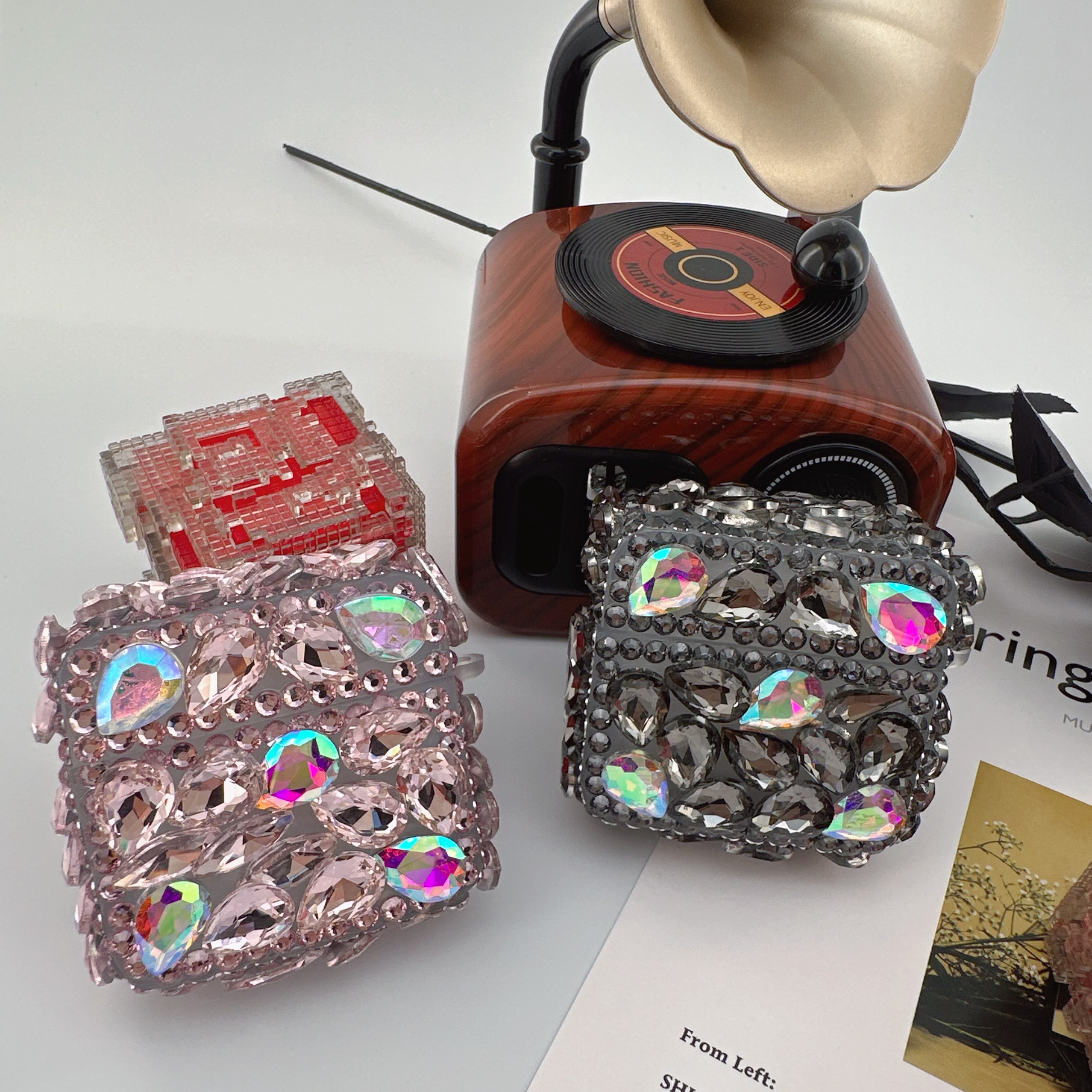 Handcrafted Dazzling Full-rhinestone Earphone Case for AirPods 1 2 3 4 pro1 2 3