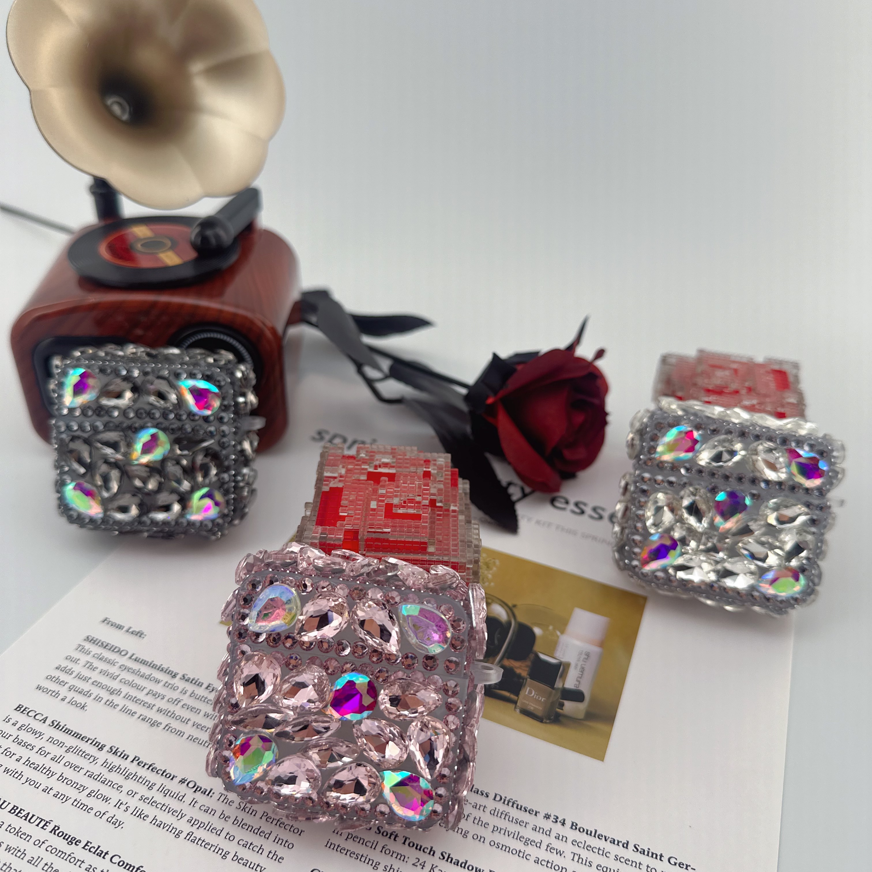 Handcrafted Dazzling Full-rhinestone Earphone Case for AirPods 1 2 3 4 pro1 2 3