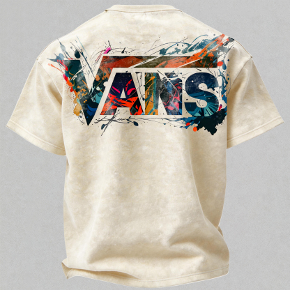 Street Fashion Printed Unisex Washed T-Shirt