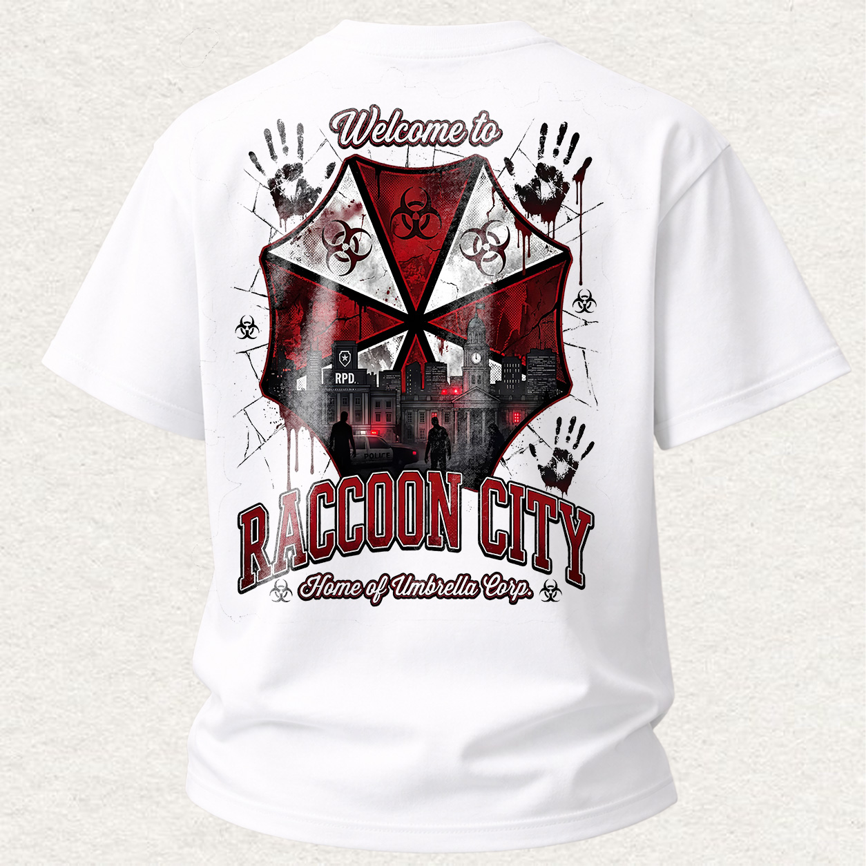 Resident Evil Umbrella Corporation Printed Oversized Unisex T-shirt