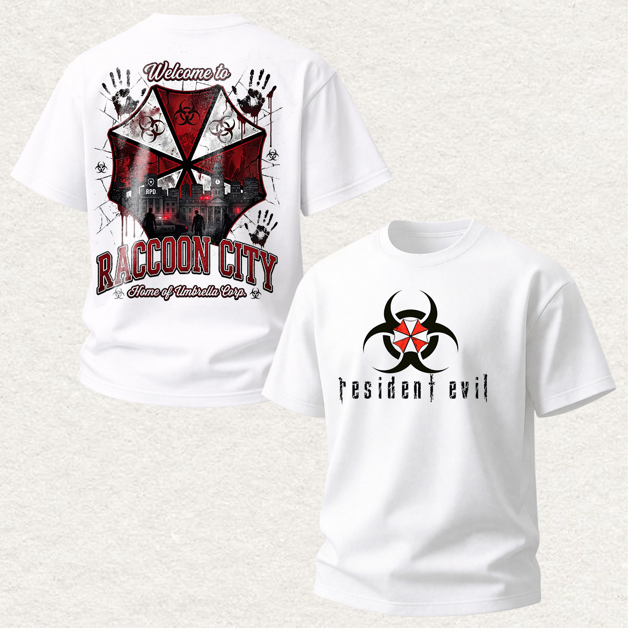 Resident Evil Umbrella Corporation Printed Oversized Unisex T-shirt