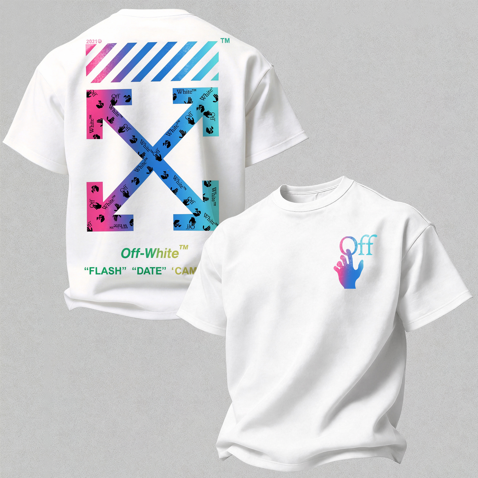 Off-White Printed Oversized Unisex T-shirt