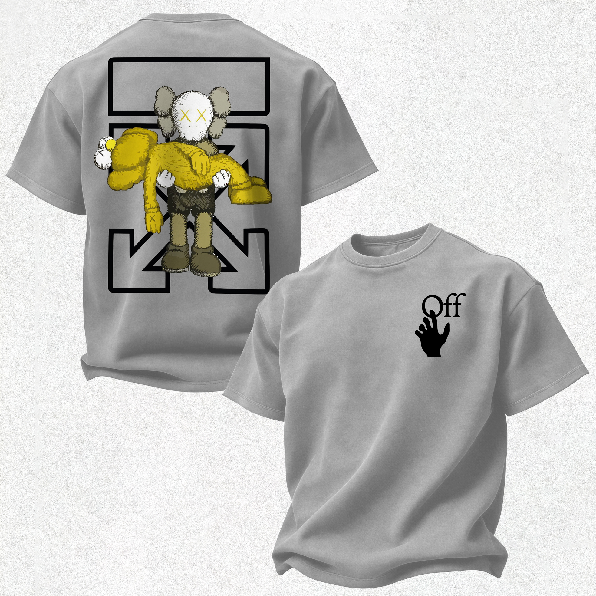 Off-White x KAWS Printed Oversized Unisex T-shirt