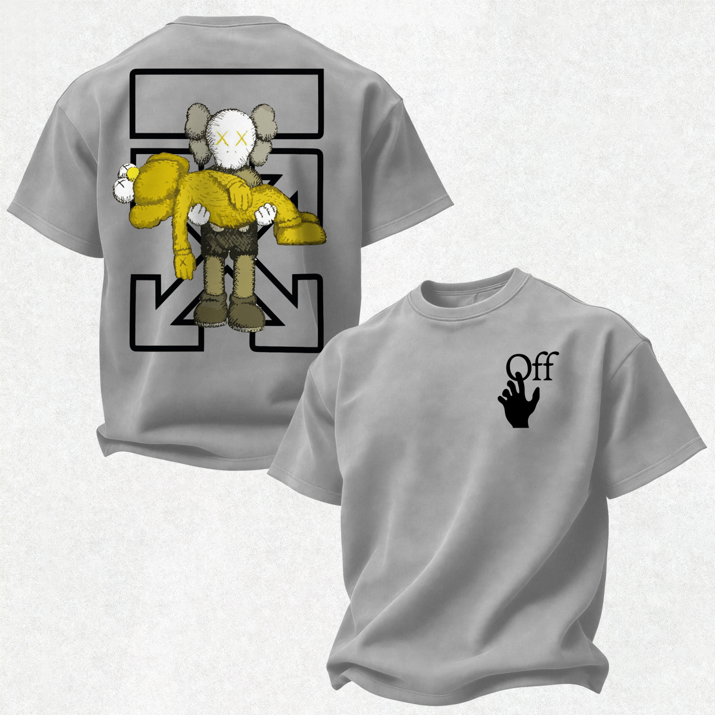 Off-White x KAWS Printed Oversized Unisex T-shirt