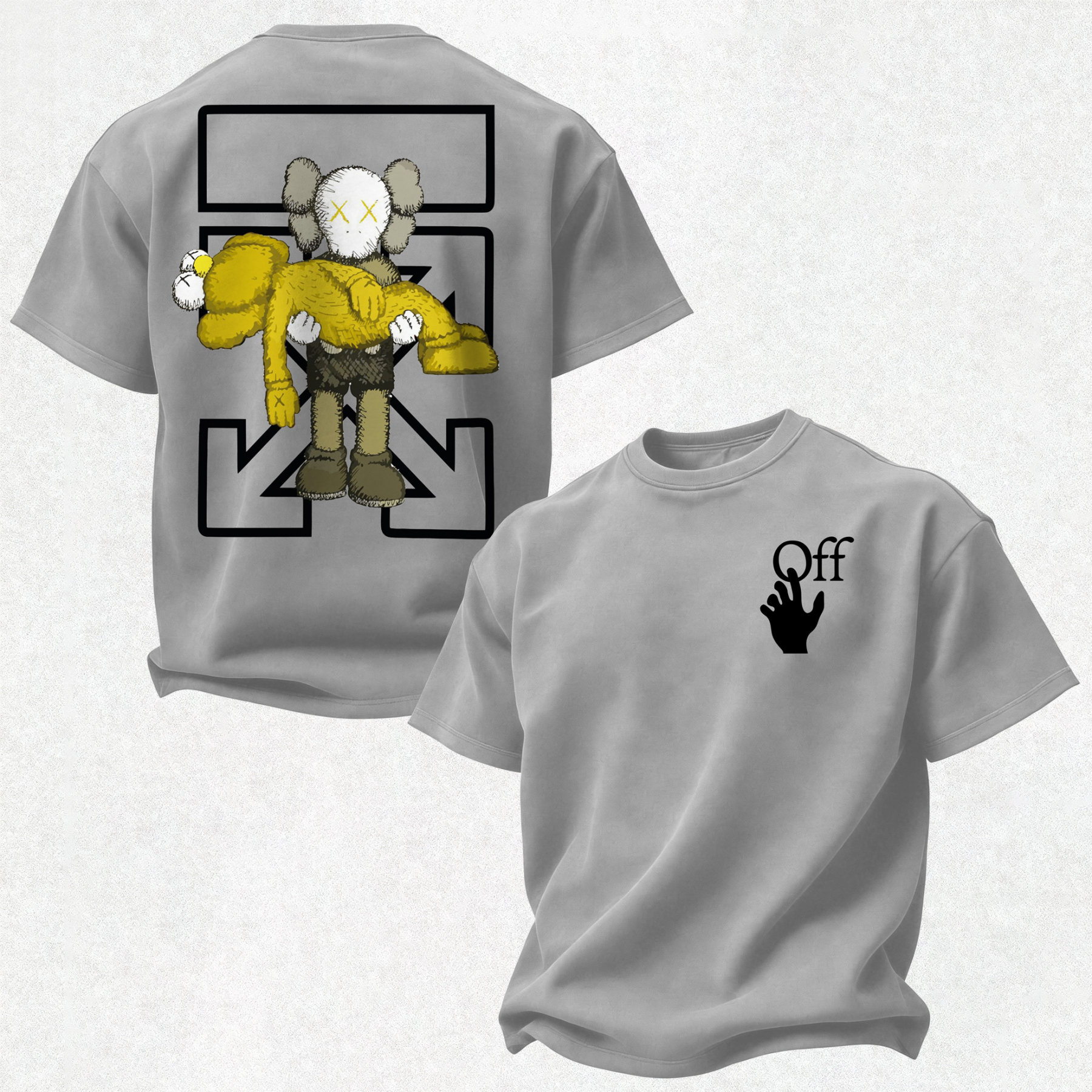 Off-White x KAWS Printed Oversized Unisex T-shirt