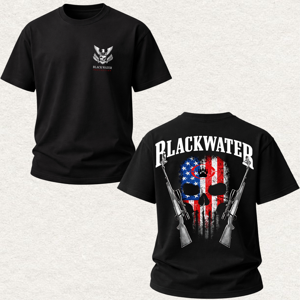 Blackwater Skull Printed Men's T-shirt