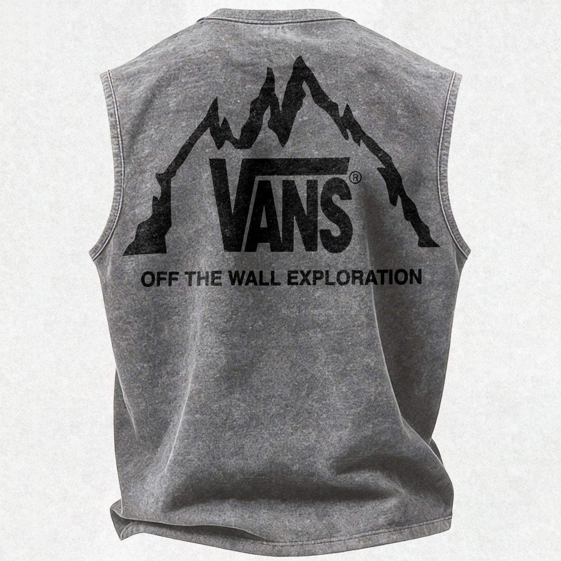 Vintage Street Fashion Print washed Tank