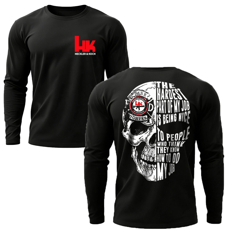 Heckler & Koch Skull Printed Men's Long Sleeves T-shirt
