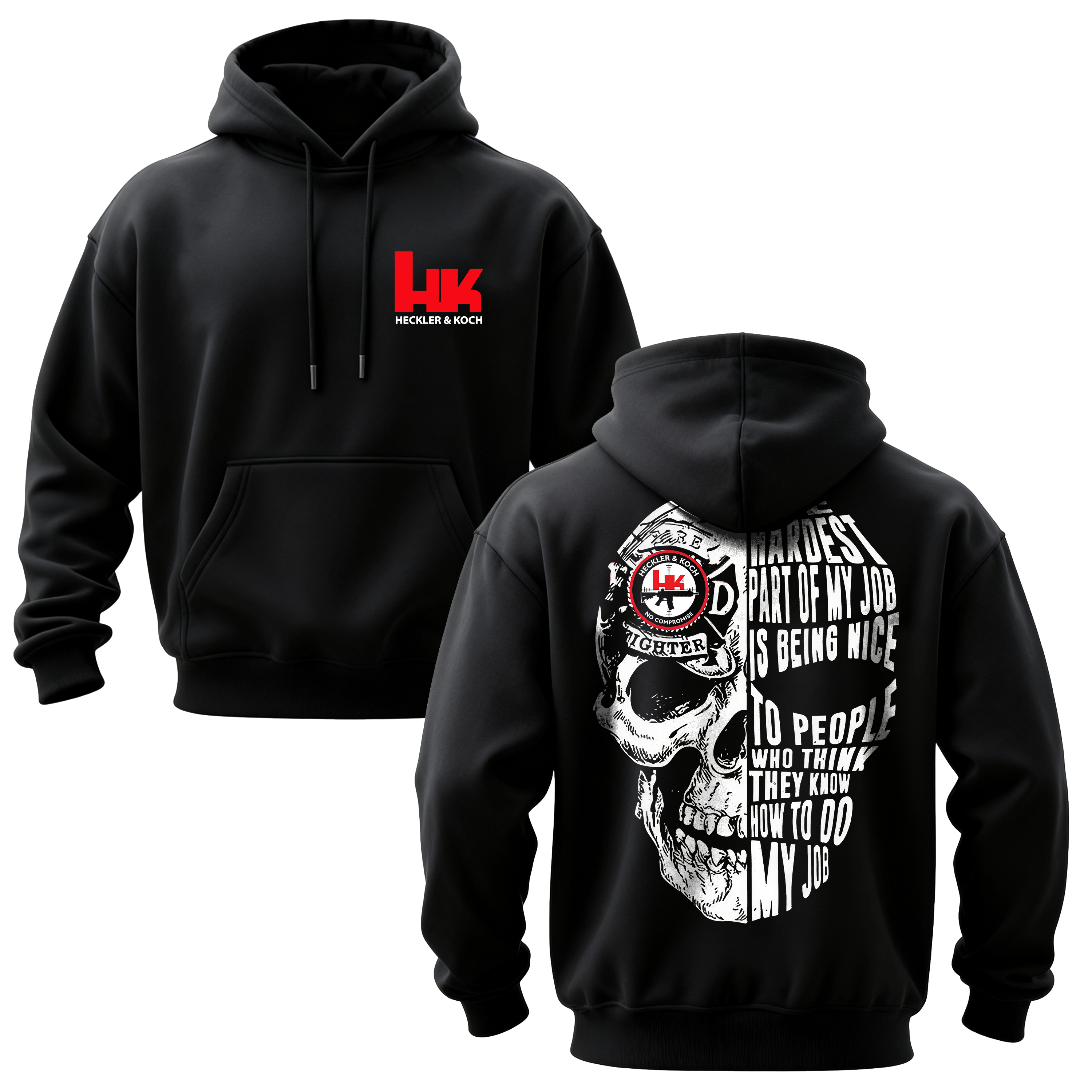 Heckler & Koch Skull Printed Men's Hoodie