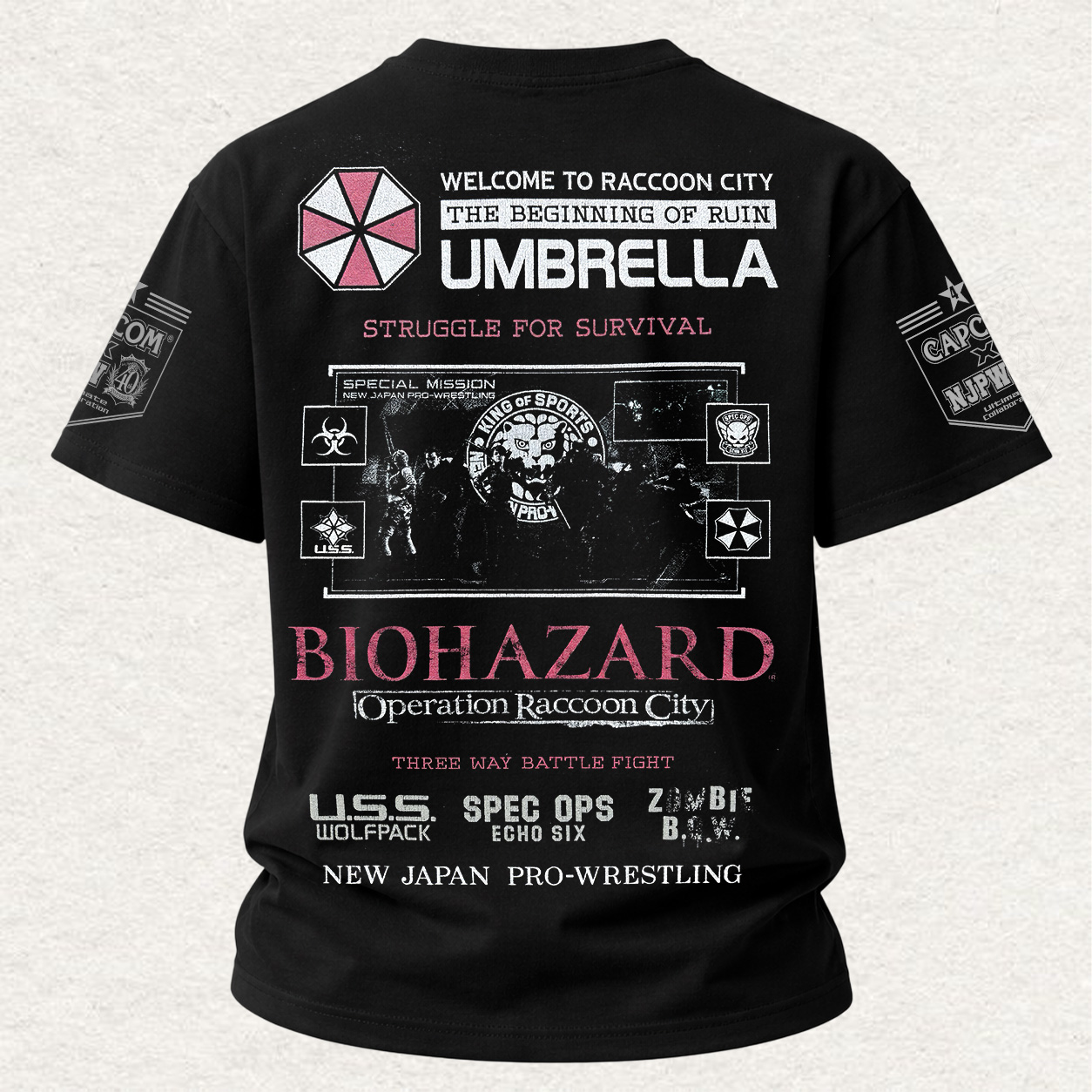 Resident Evil Umbrella Corporation Printed Oversized Unisex T-shirt