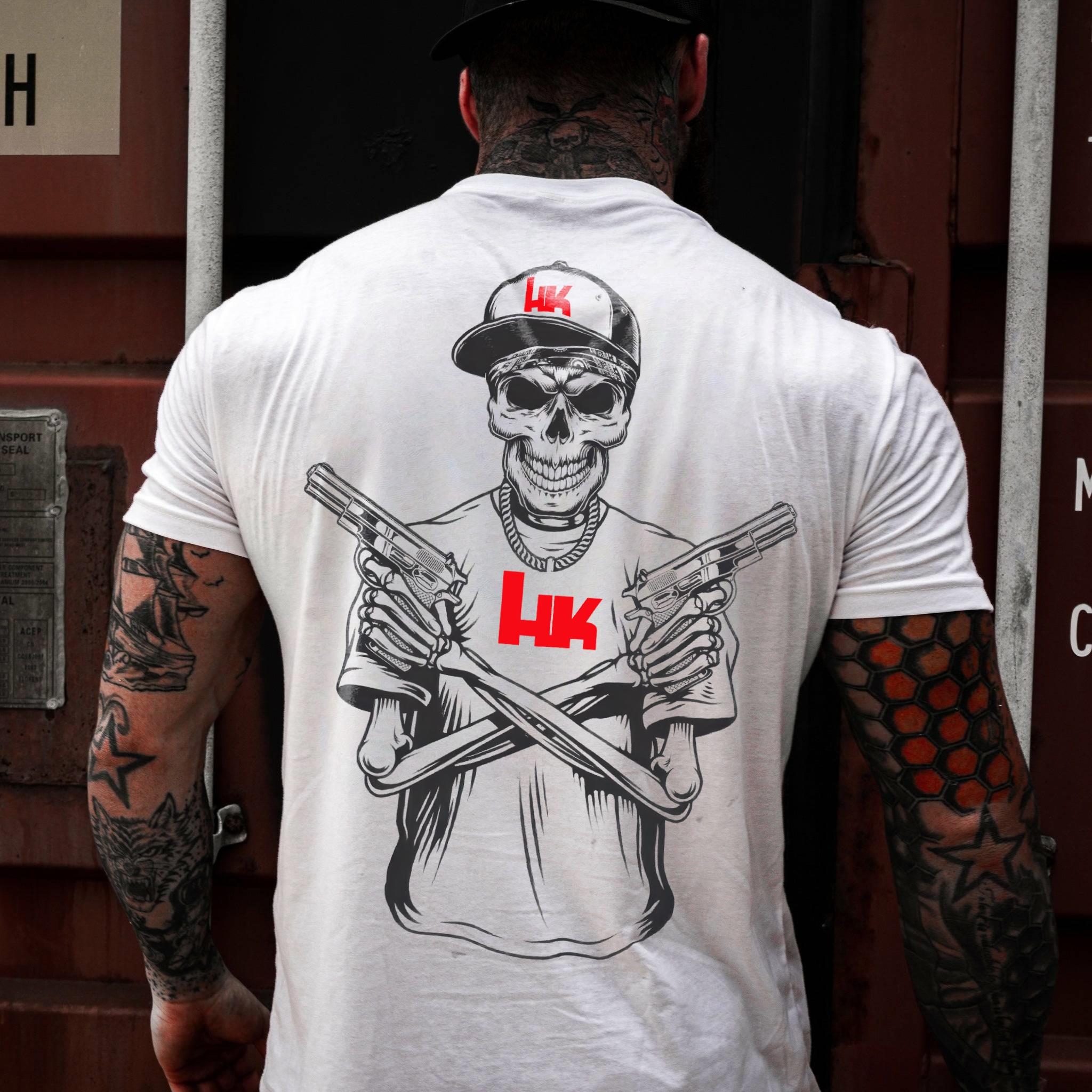 Heckler & Koch Skull Printed Men's T-shirt