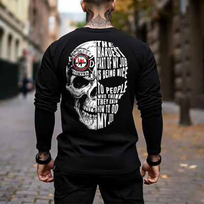 Heckler & Koch Skull Printed Men's Long Sleeves T-shirt