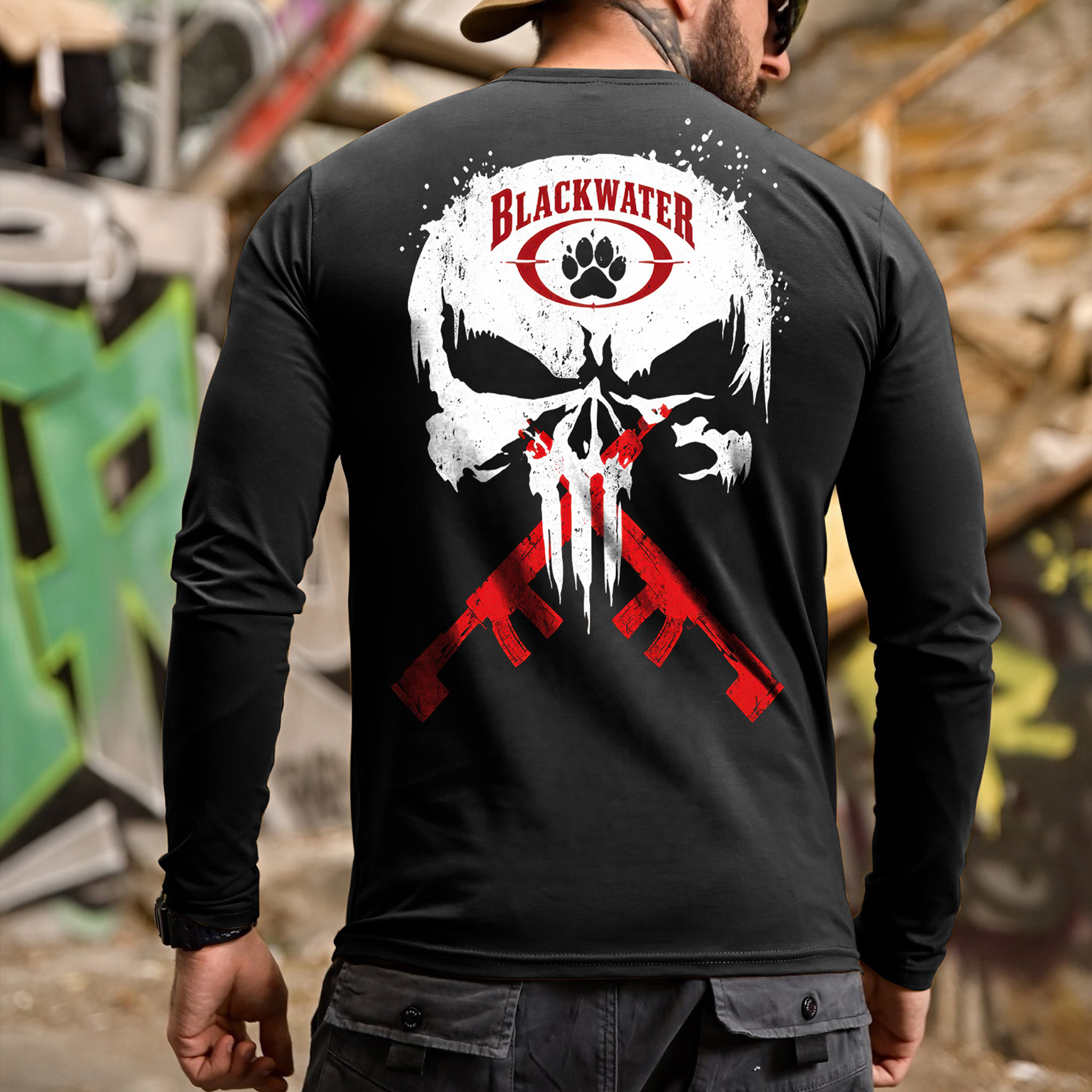 Blackwater Killing People For Money Since 1997 Printed Men's Long Sleeves T-shirt