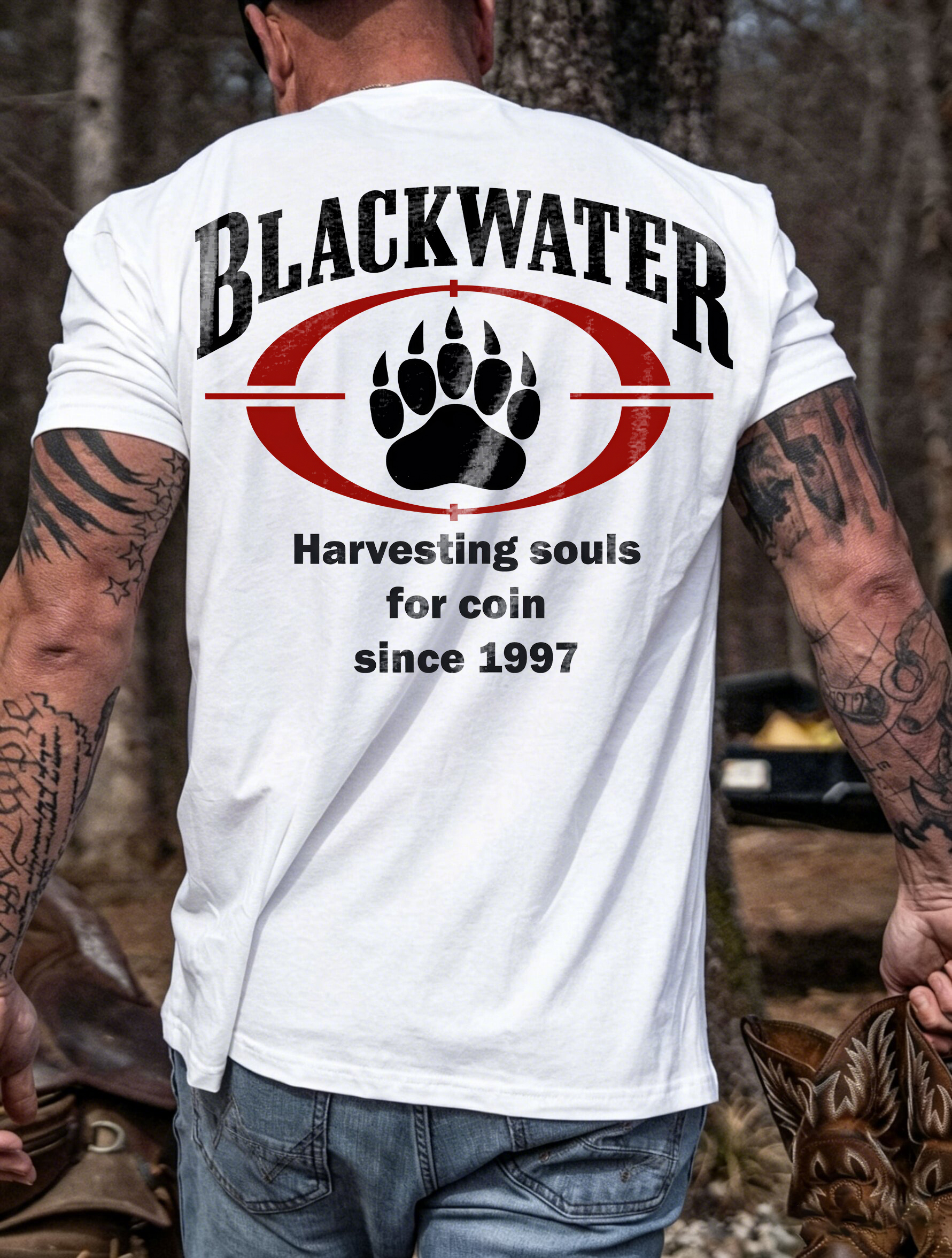 Blackwater Killing People For Money Since Coin Printed Men's T-shirt