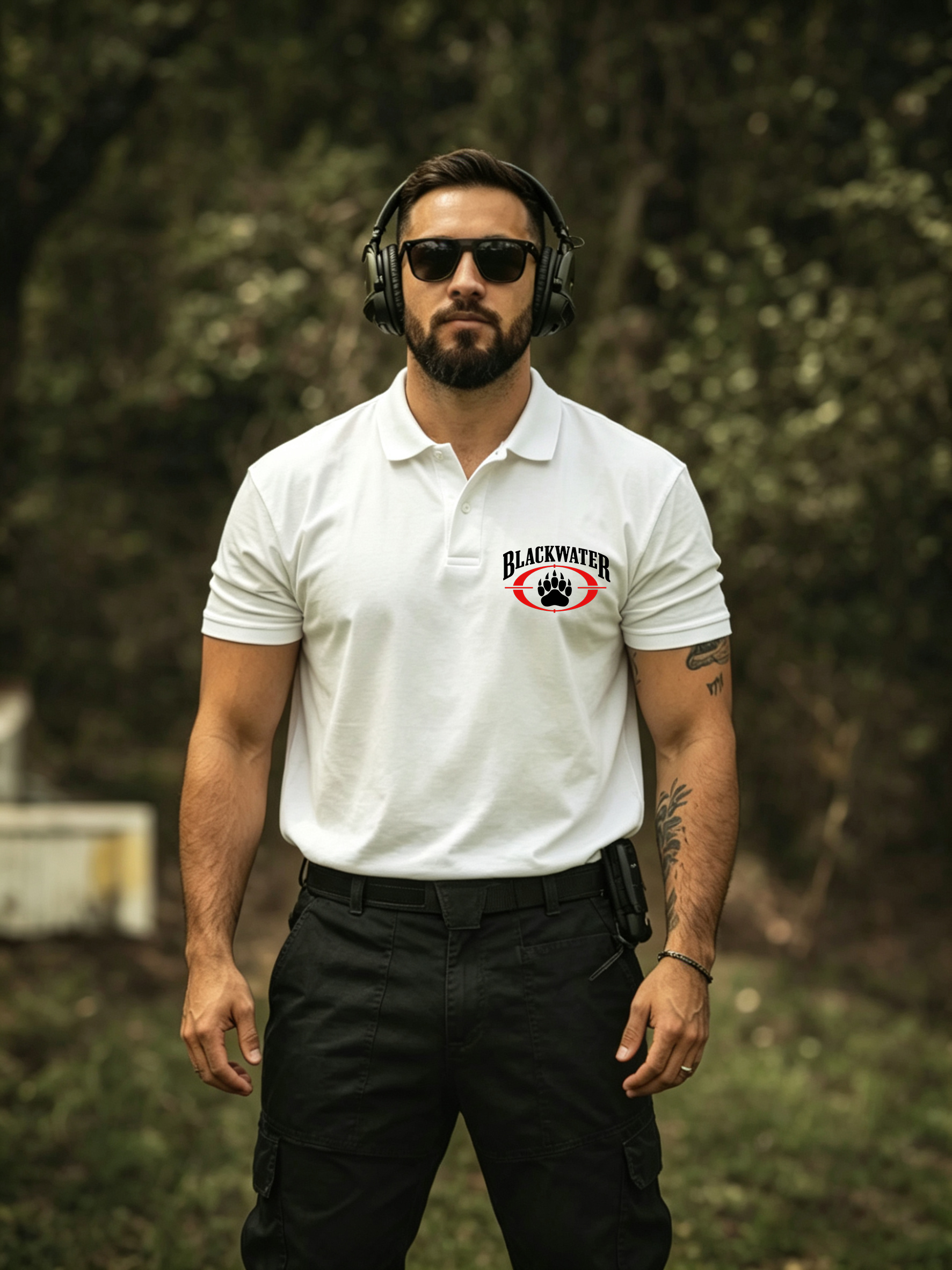 Blackwater Killing People for Money Since Coin Printed Men's Polo Shirt