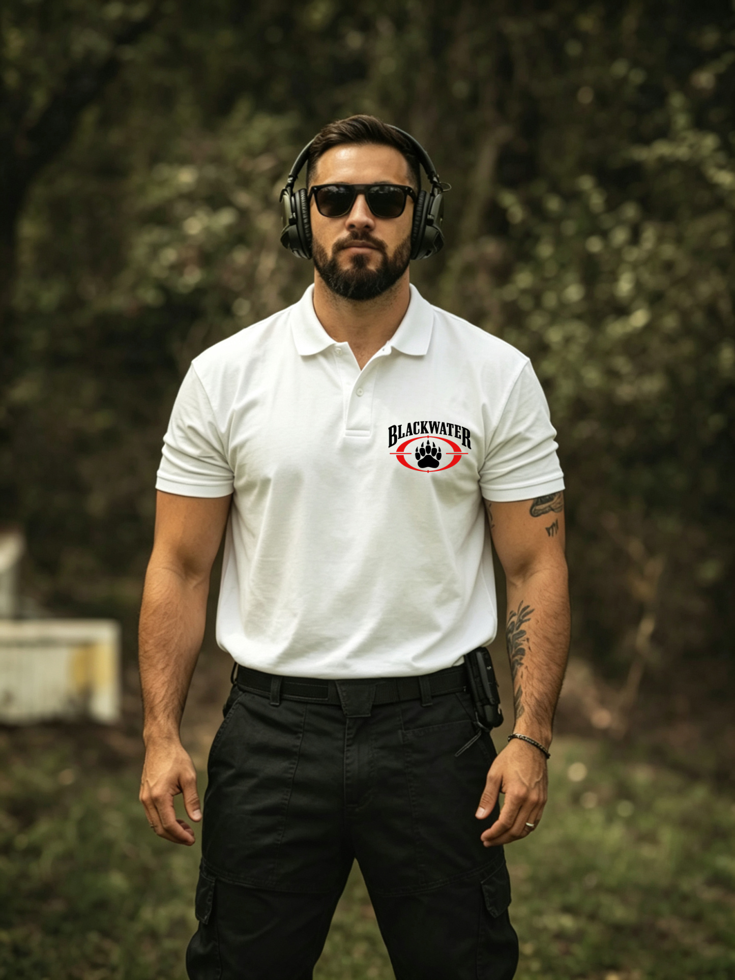 Blackwater Killing People for Money Since Coin Printed Men's Polo Shirt