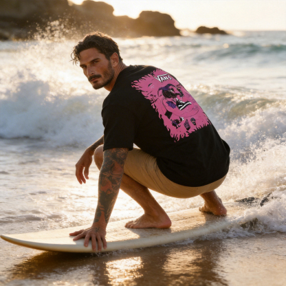 Vintage Vans Off The Wall Printed Oversized Unisex T-shirt