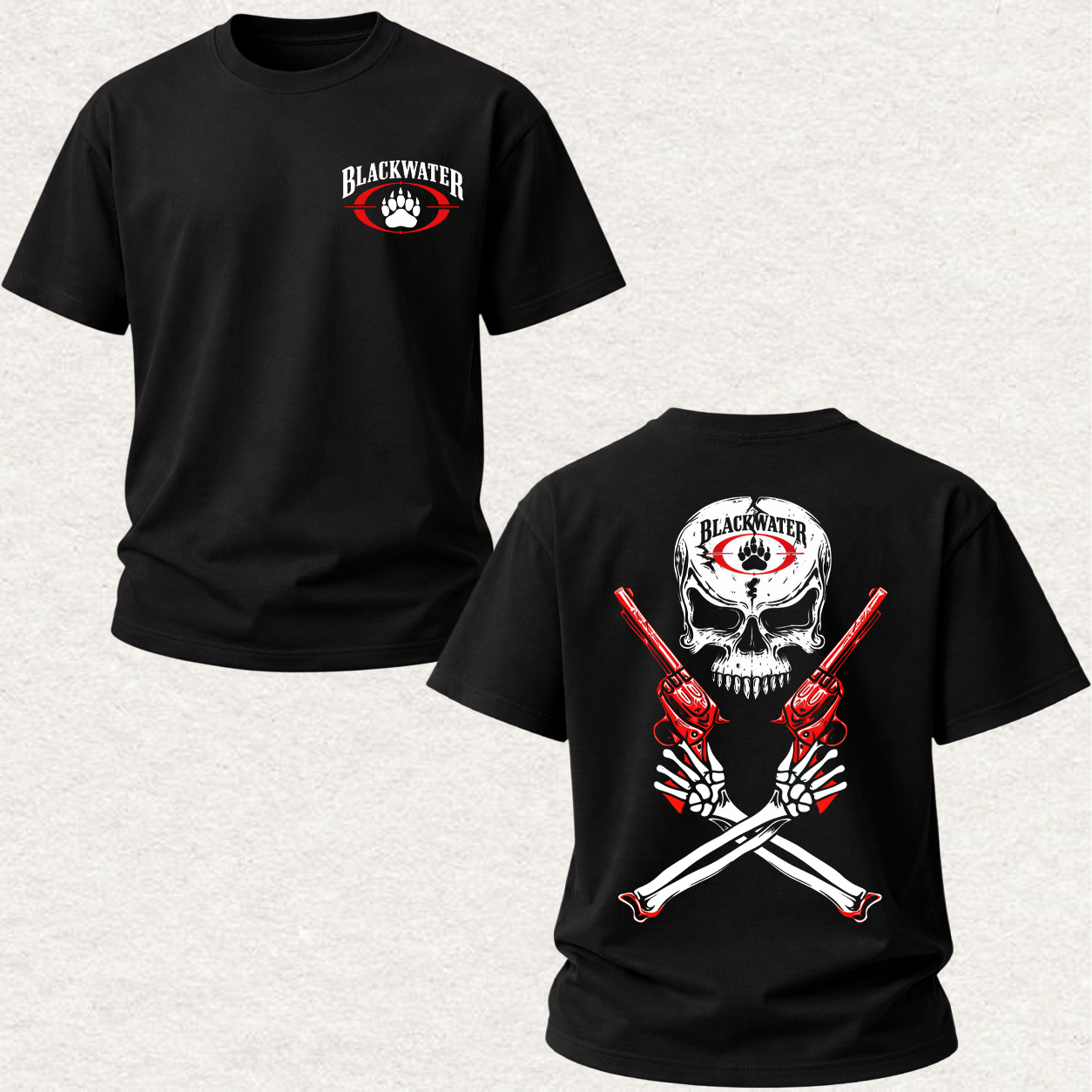 Blackwater Skull Printed Men's T-shirt