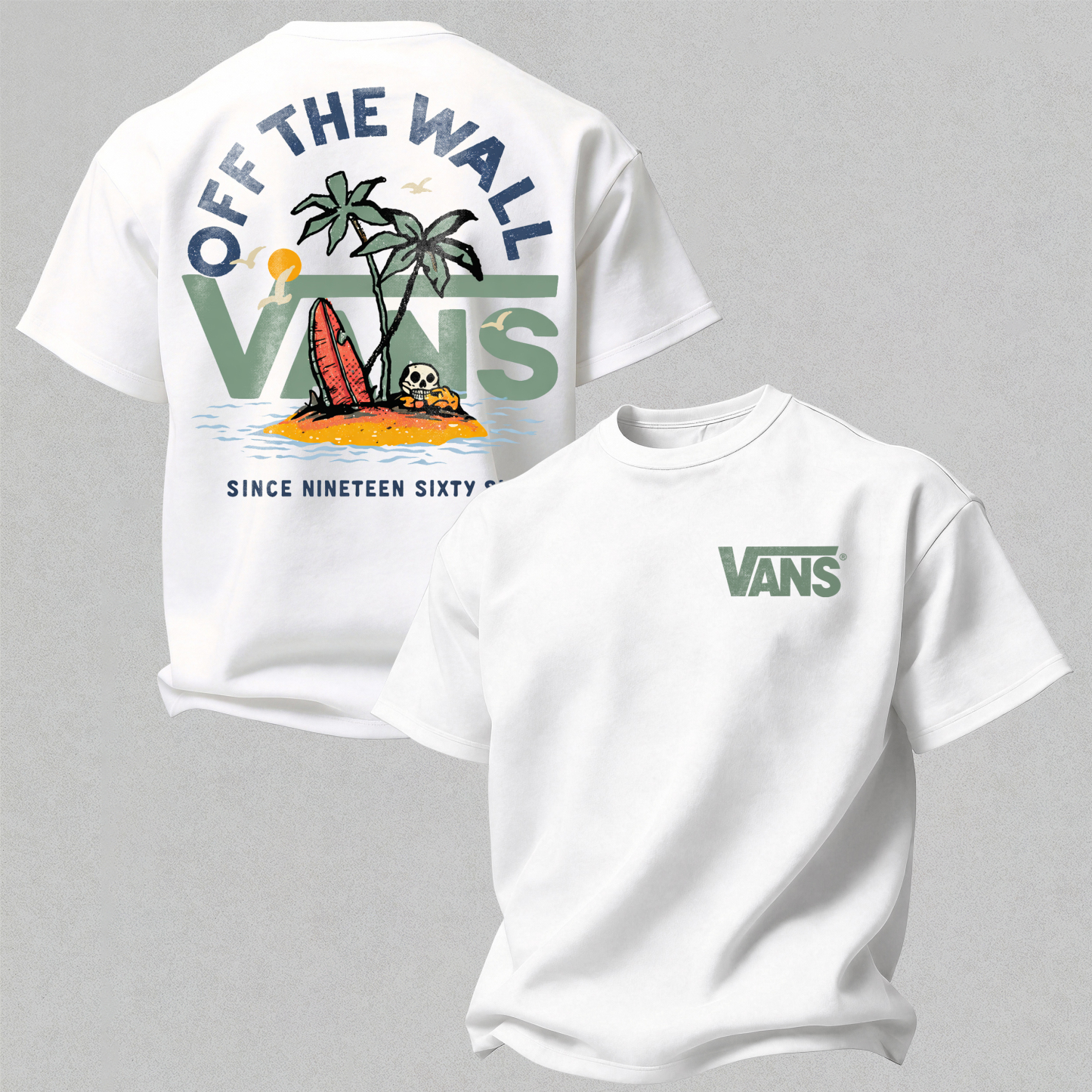 Vans Off The Wall Printed Oversized Unisex T-shirt