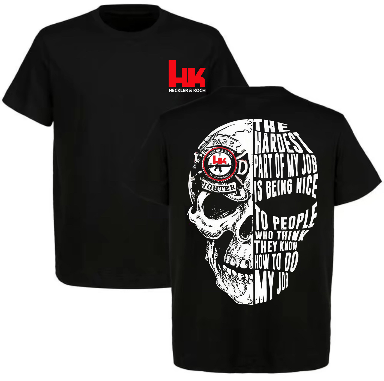 Heckler & Koch Skull Printed Men's T-shirt