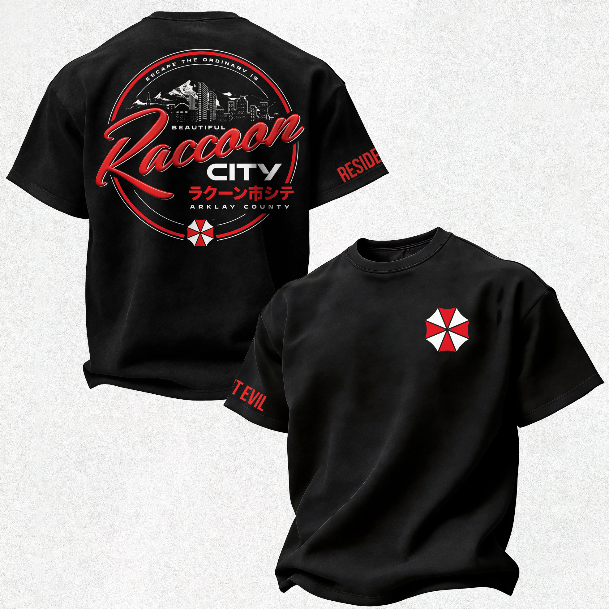 Resident Evil  Printed Oversized Unisex T-shirt