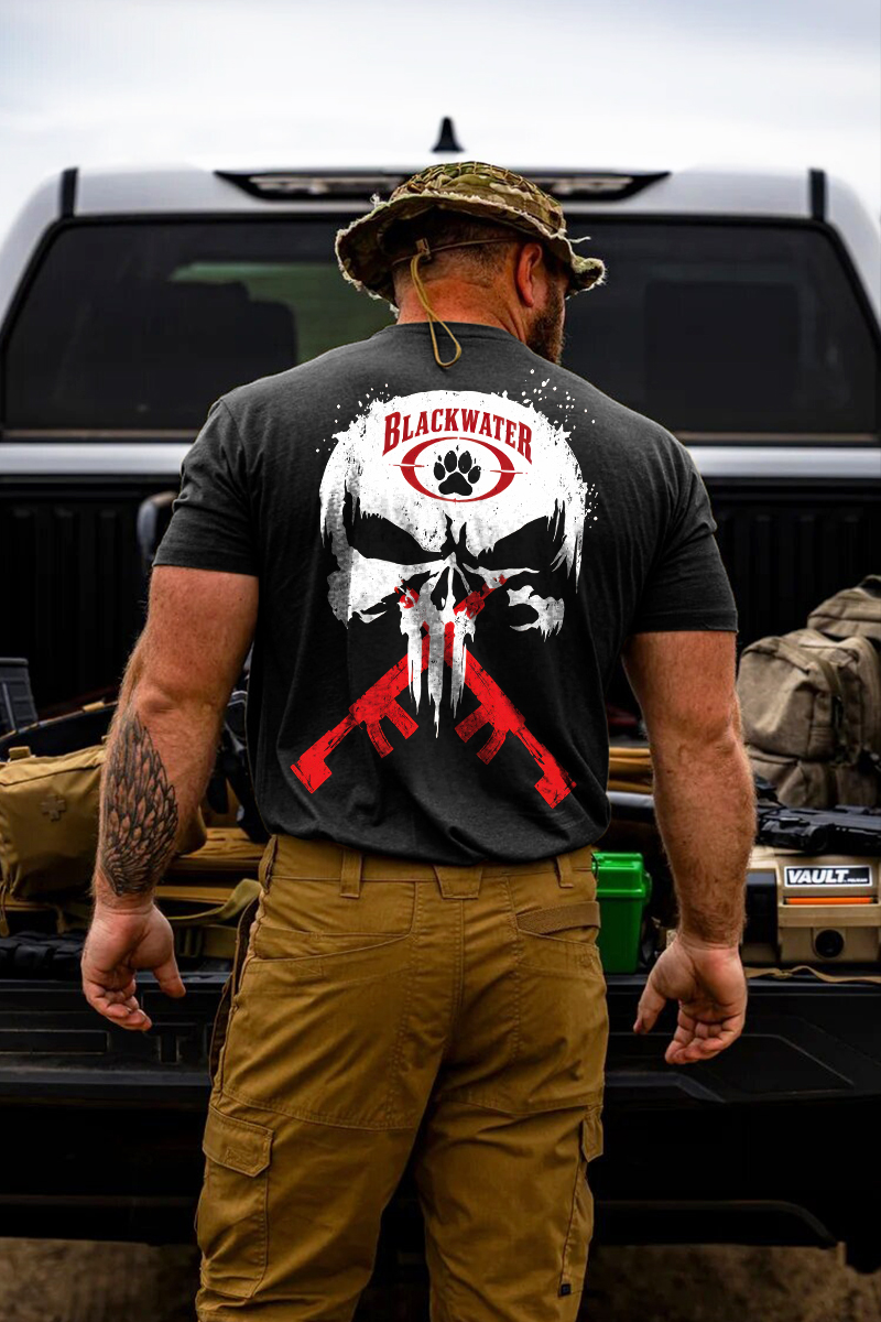 Blackwater Skull Printed Men's T-shirt