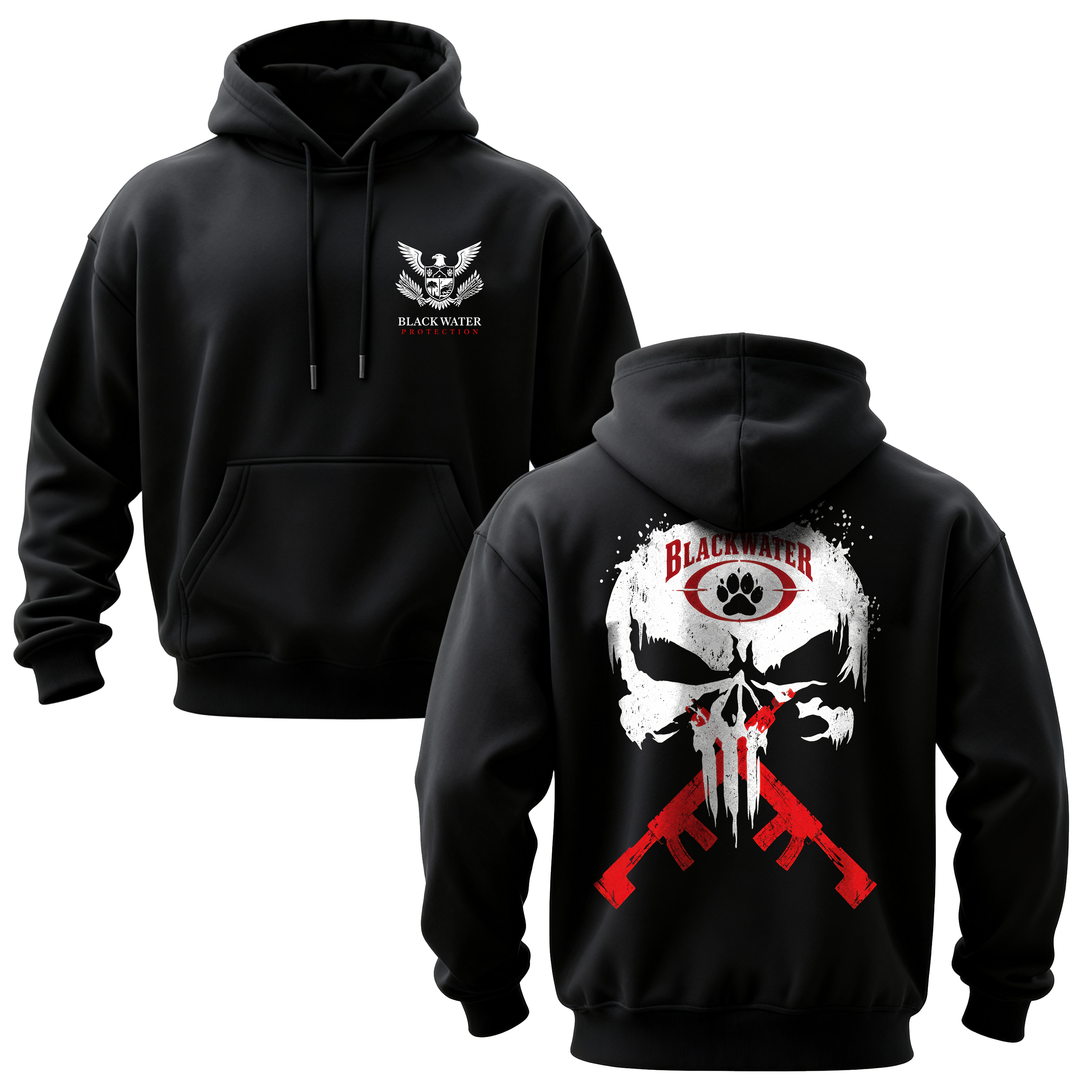 Blackwater Skull Printed Men's Hoodie