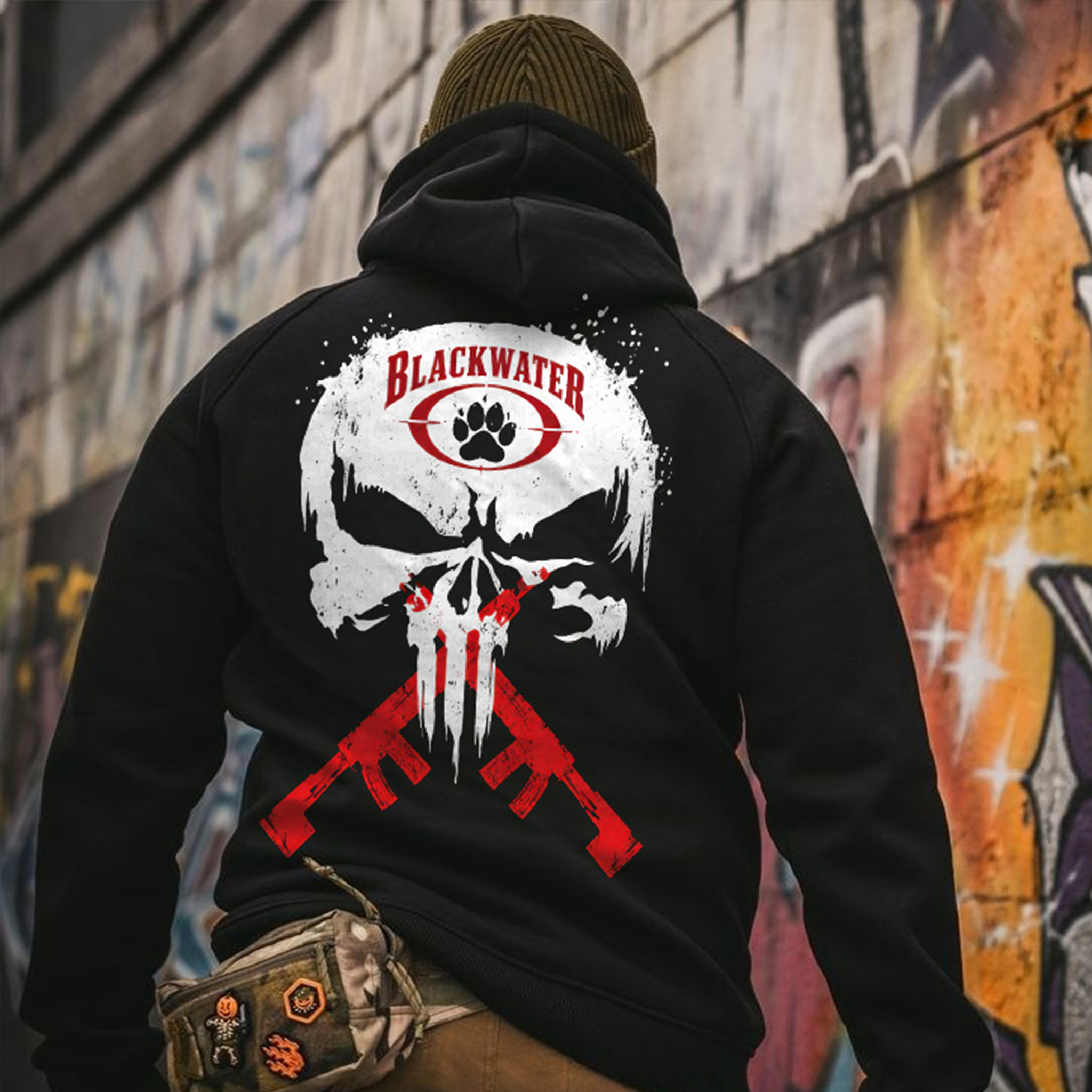 Blackwater Skull Printed Men's Hoodie