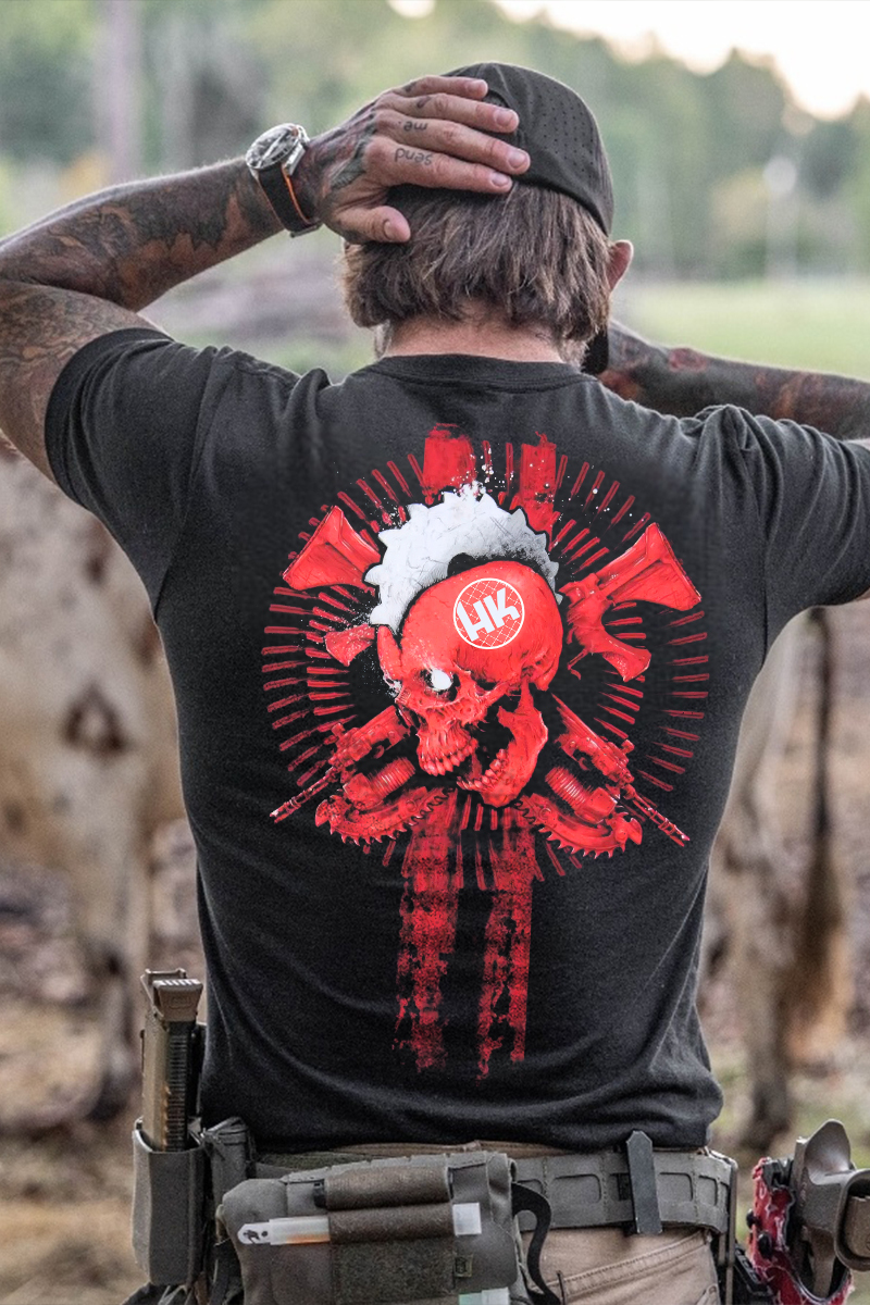 Heckler & Koch Skull Printed Men's T-shirt