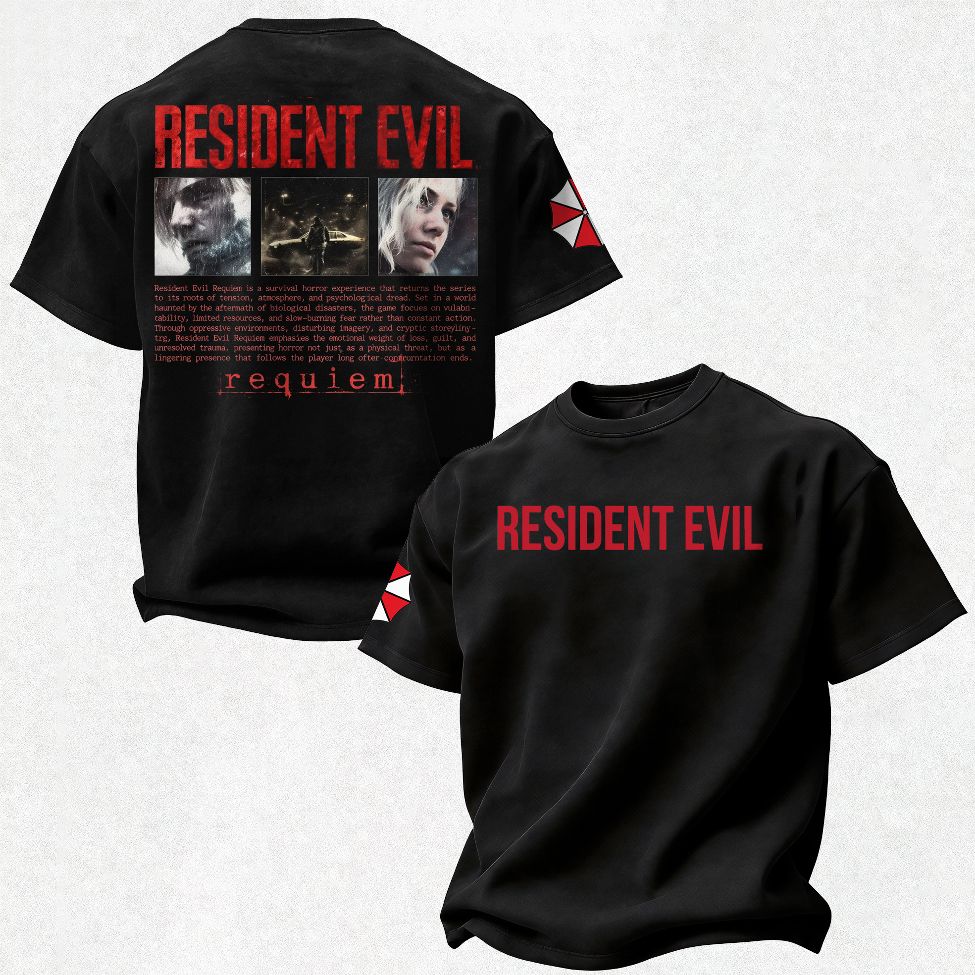 Resident Evil Requiem Printed Oversized Unisex T-shirt