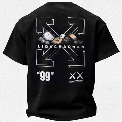 KAWS Off-White Printed Oversized Unisex T-shirt