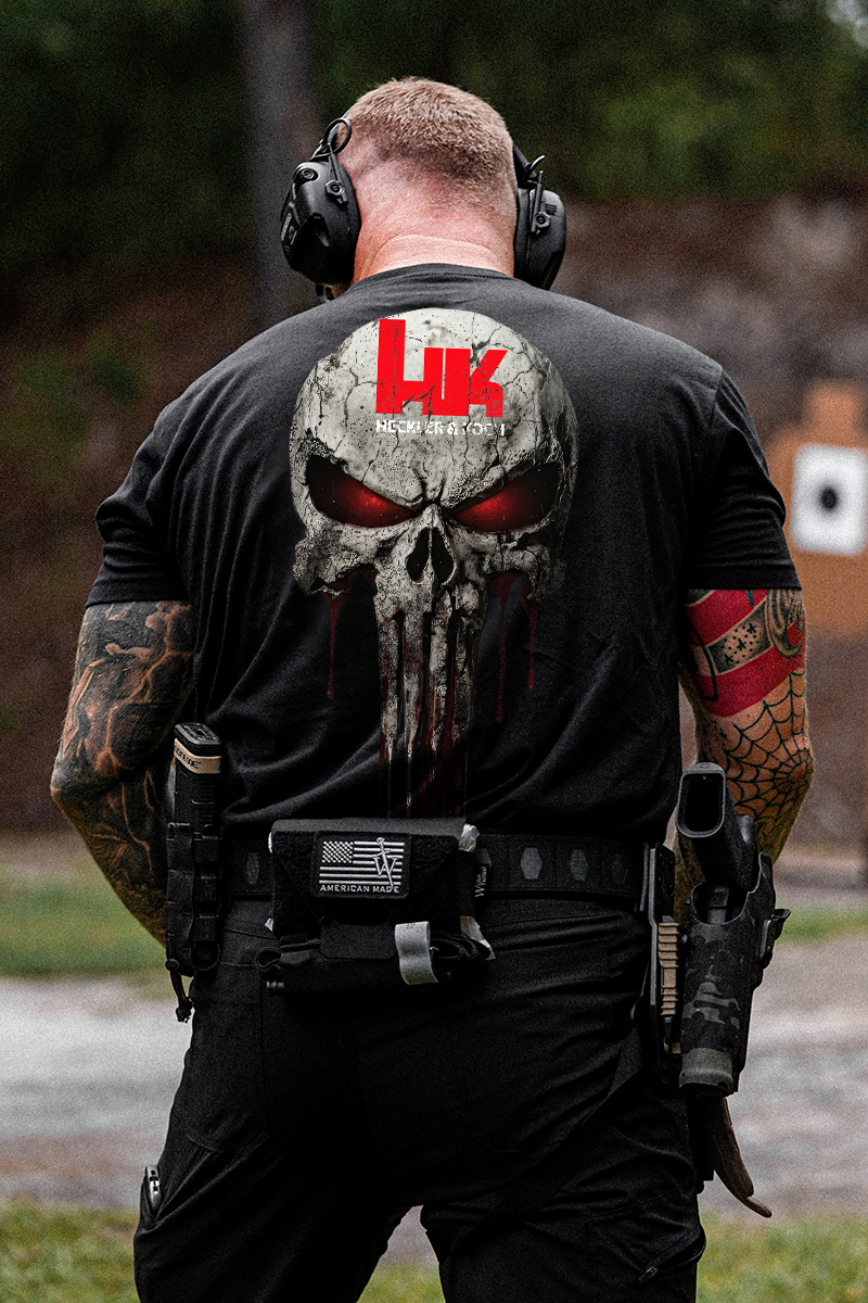 Heckler & Koch Skull Printed Men's T-shirt