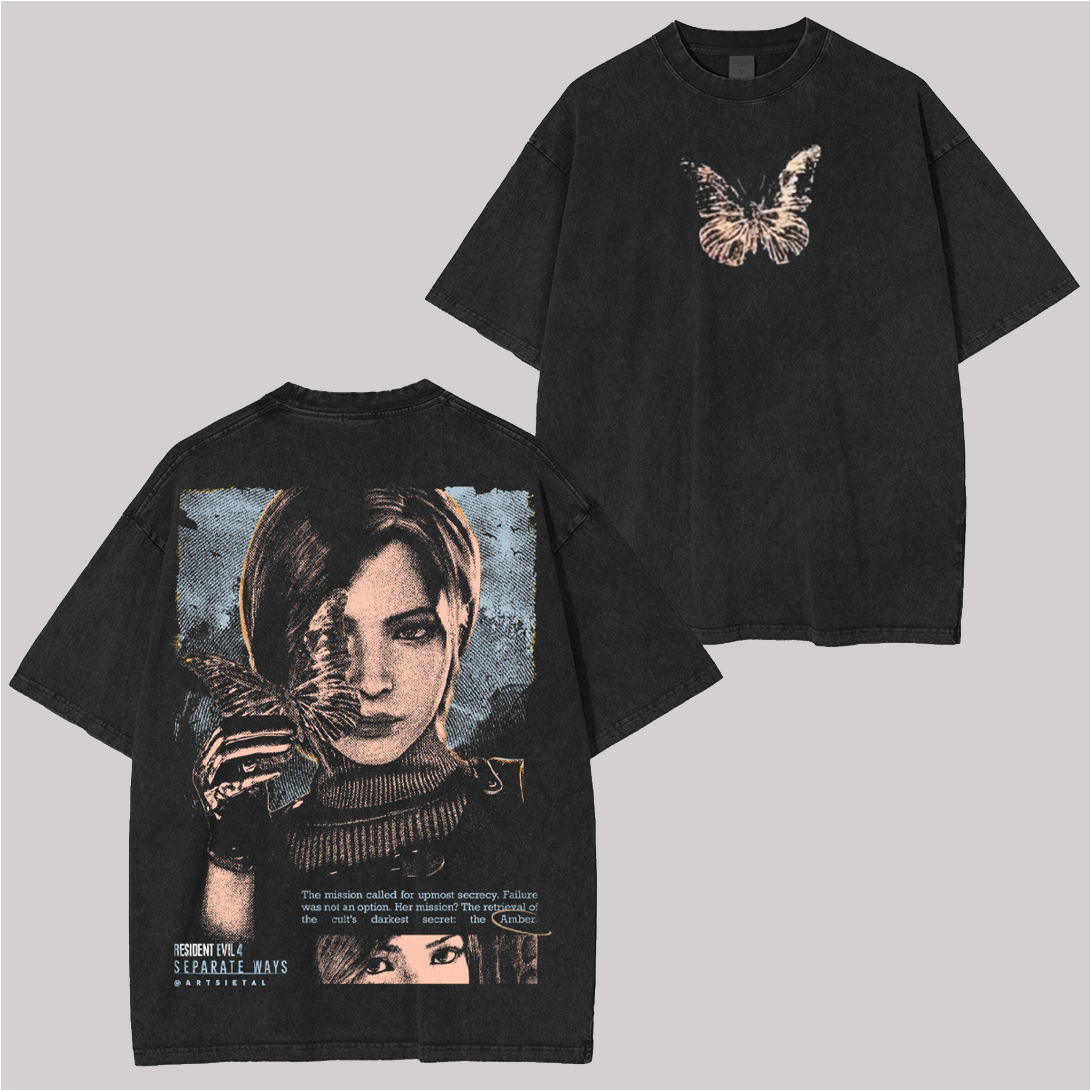Resident Evil 4 Remake Printed Unisex Washed T-Shirt