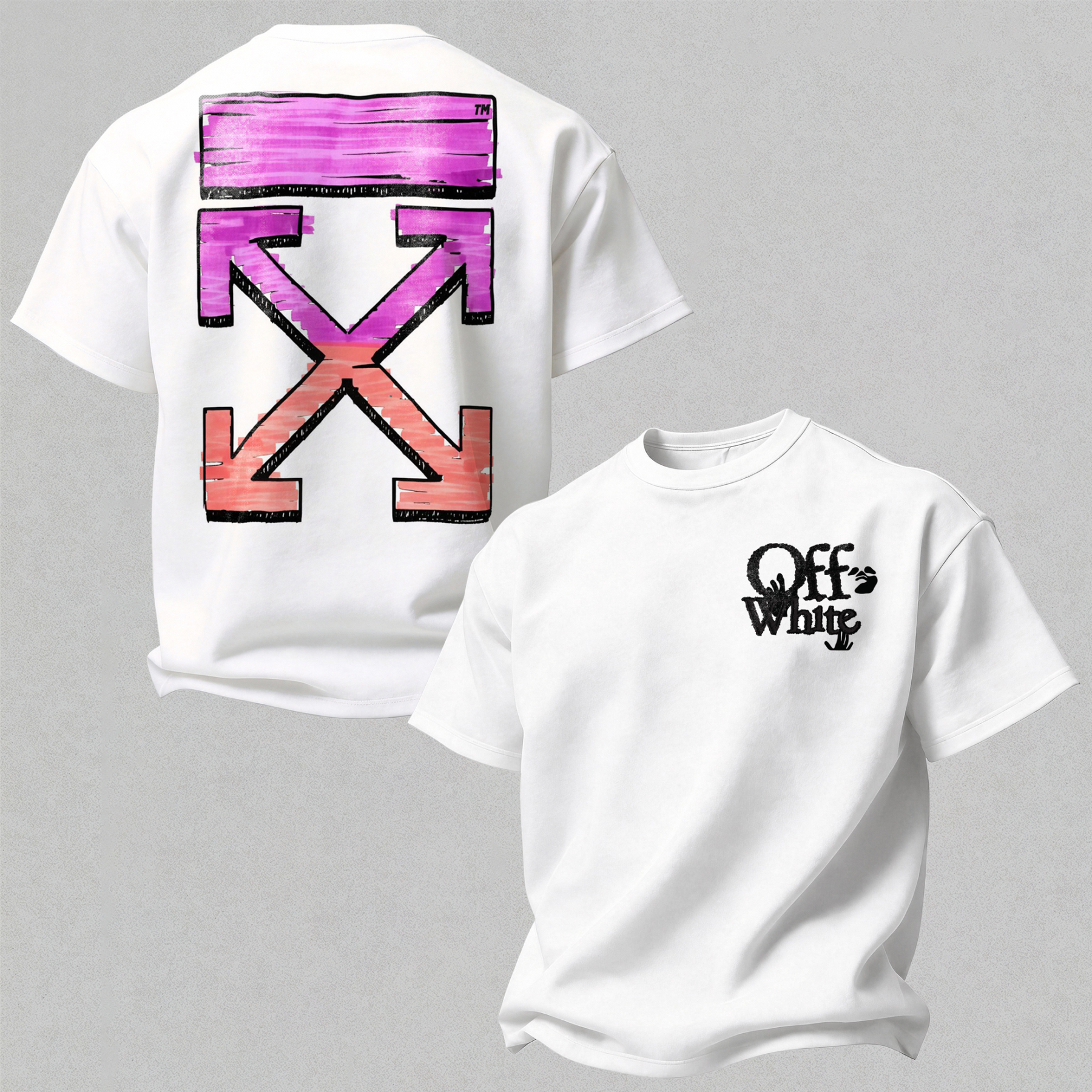 Off-White Printed Oversized Unisex T-shirt