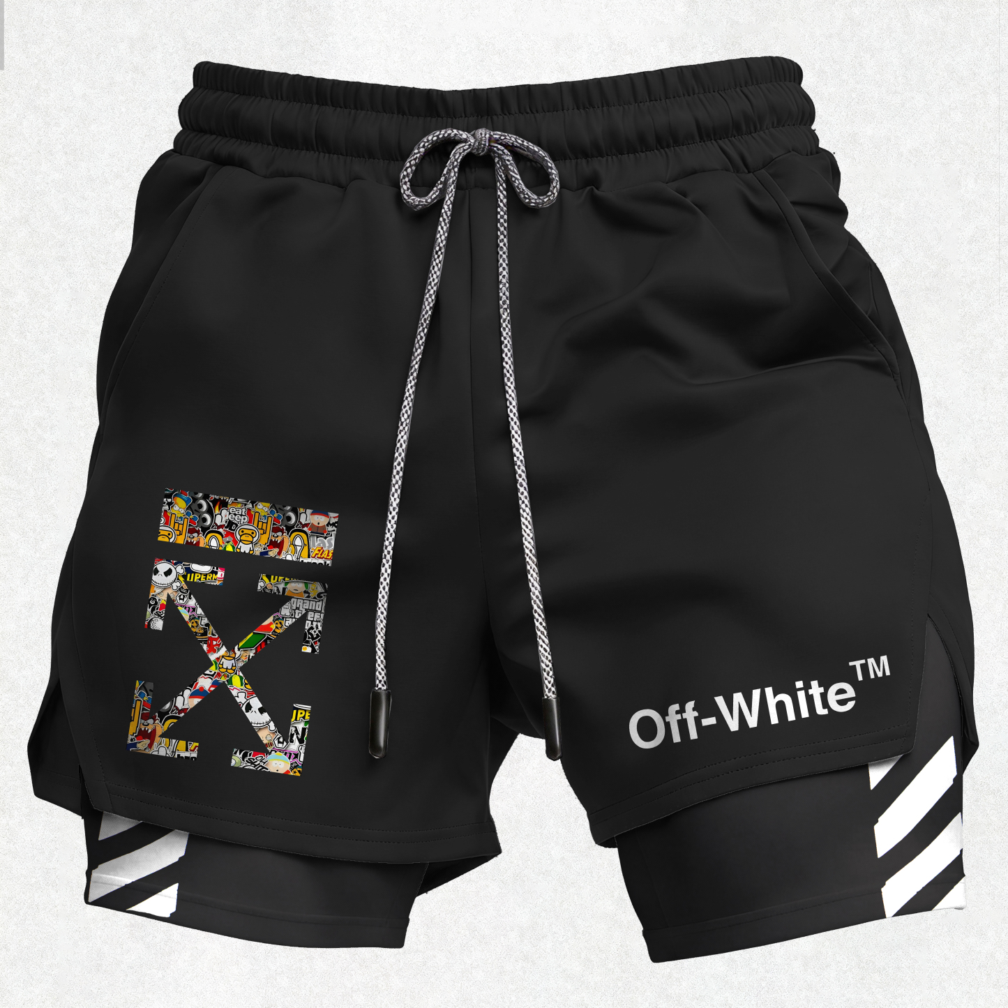 Off-White Print Men's Shorts