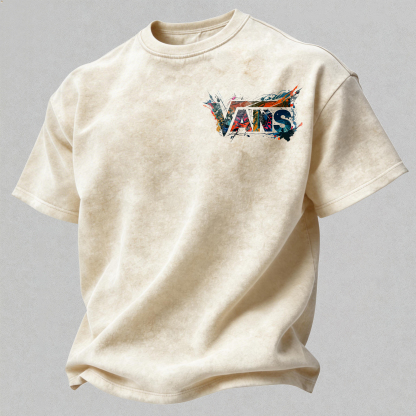 Street Fashion Printed Unisex Washed T-Shirt