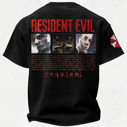 Resident Evil Requiem Printed Oversized Unisex T-shirt