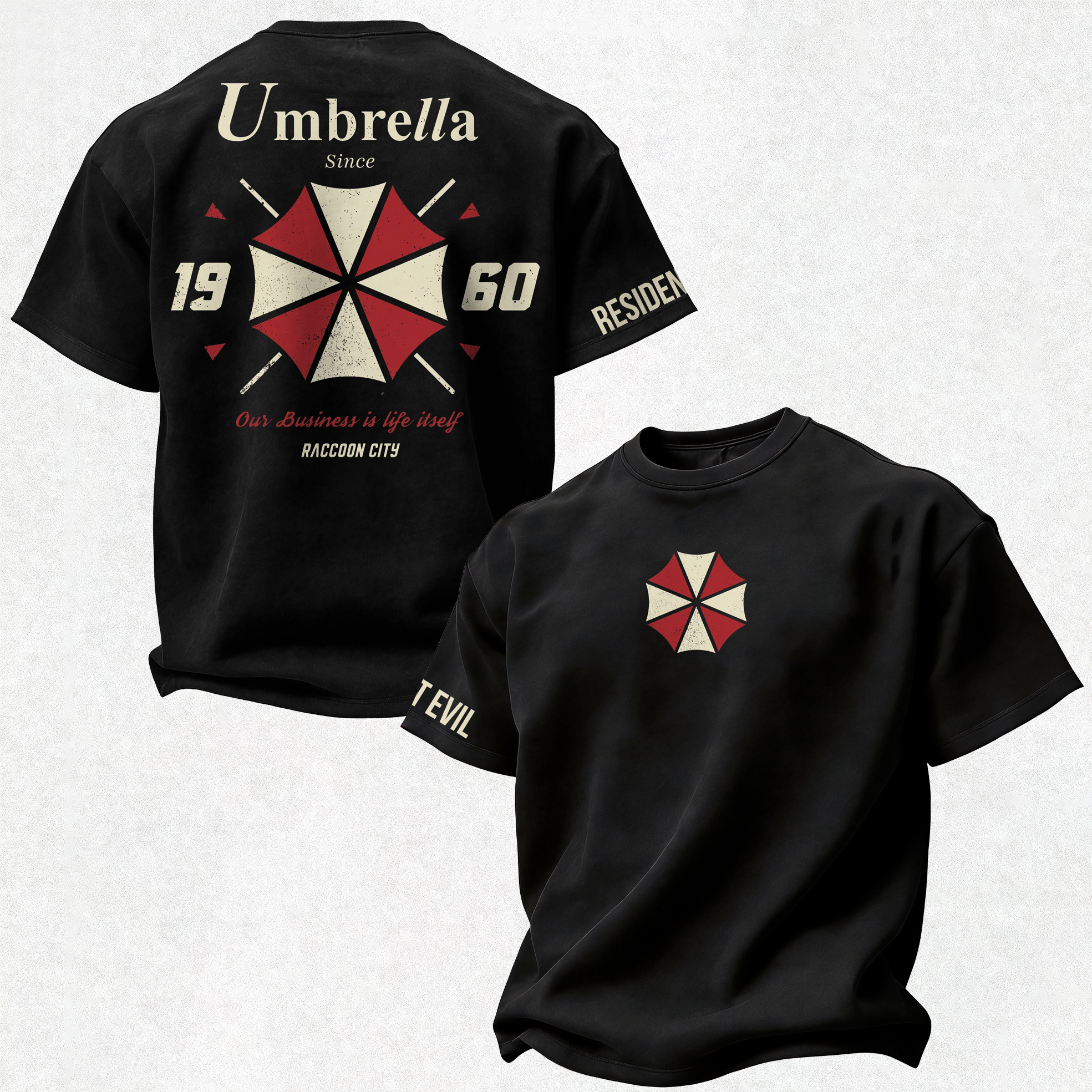 Resident Evil Umbrella Corporation Printed Oversized Unisex T-shirt