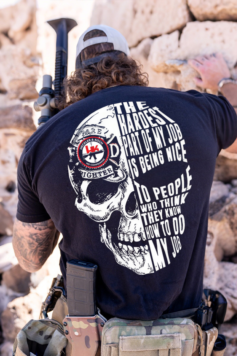 Heckler & Koch Skull Printed Men's T-shirt