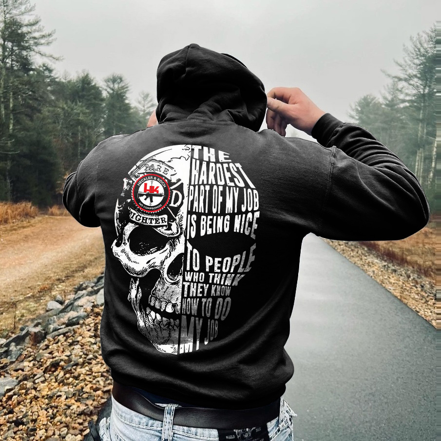 Heckler & Koch Skull Printed Men's Hoodie