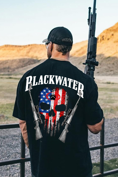 Blackwater Skull Printed Men's T-shirt