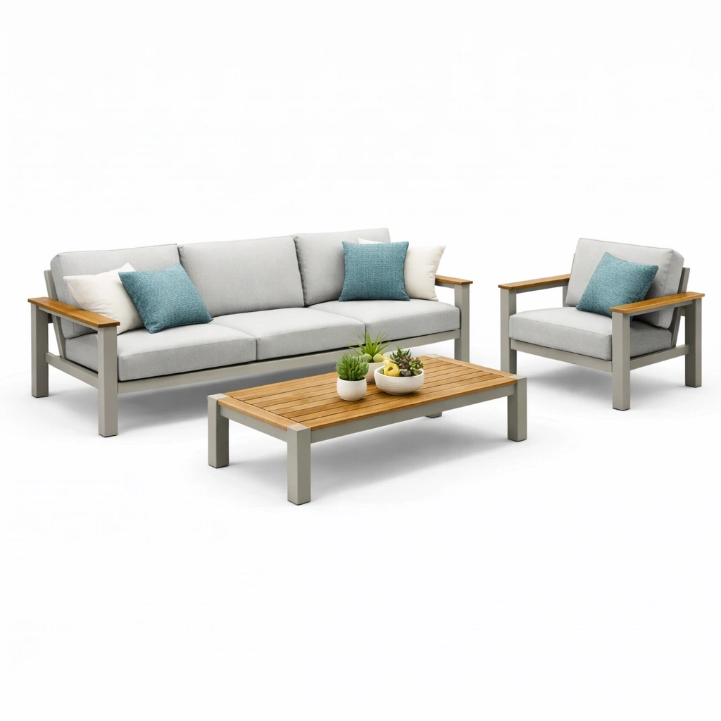 Garten Sofa Set Grau-lervona