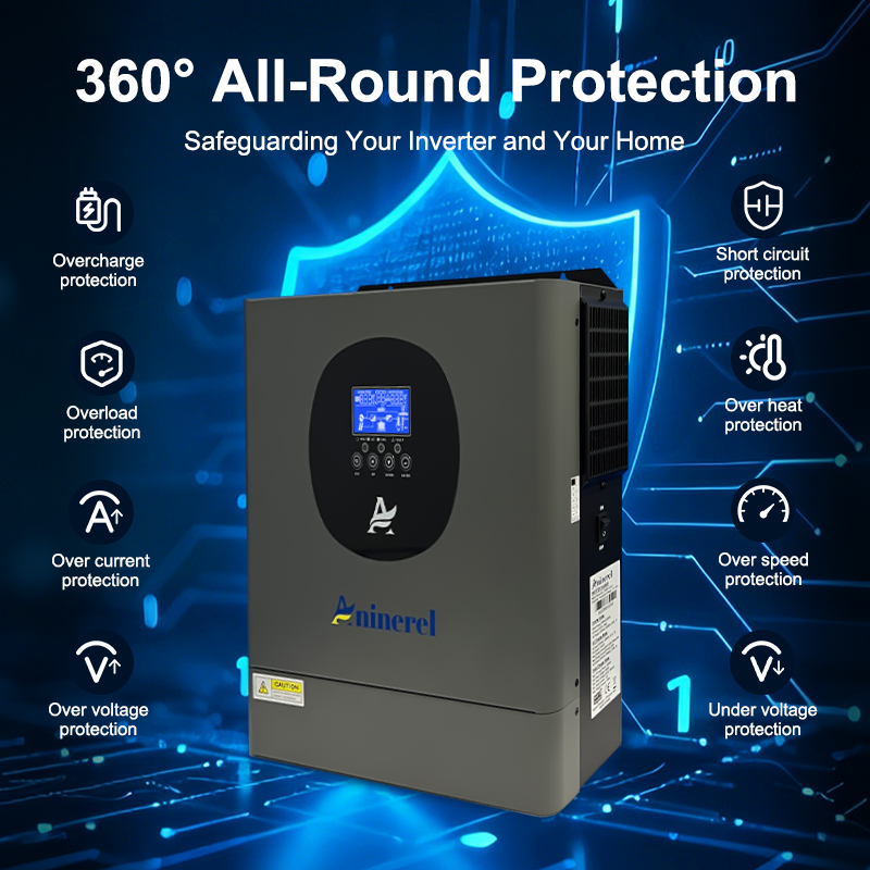 [0% Vat]Aninerel 2.5KW 12V 230V Hybrid Solar Inverter MPPT Pure Sine Wave Off-Grid Inverter with WIFI Function 30VDC-160VDC-Aninerel 