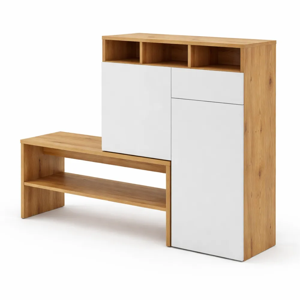 Porta Scarpe con Ripiani Multipli in Colore Marrone