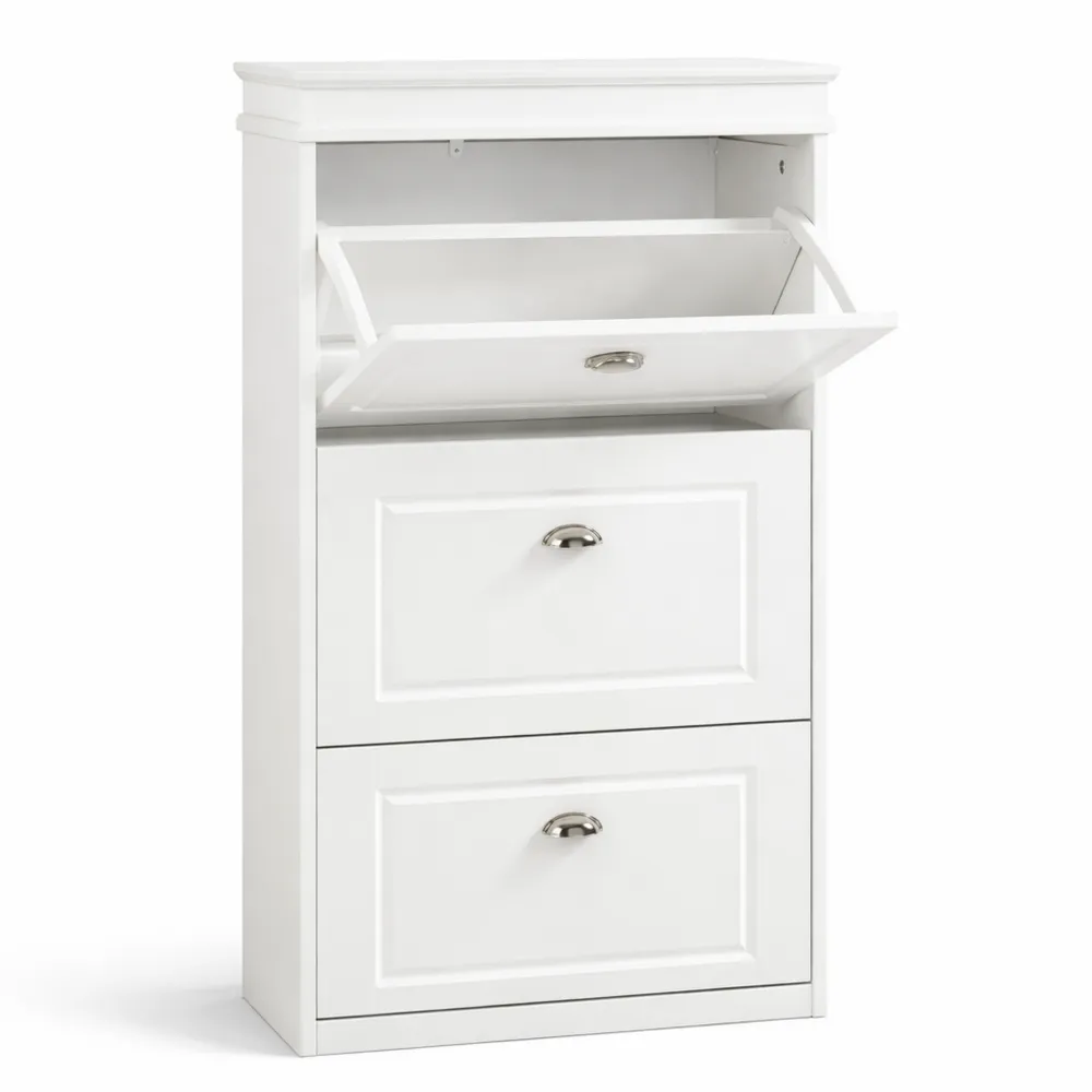 Scarpiera Salvaspazio Slim con 3 Ante a Ribalta per Ingresso